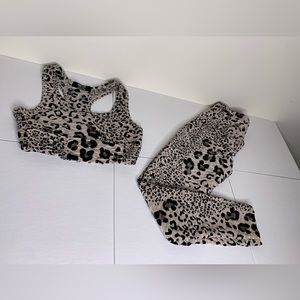 Super Cute! 😍 Leopard Print Activewear | size: Small | color: Beige & Black